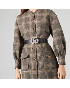 Gucci GG Marmont wide belt with crystals