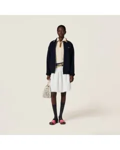 MIU MIU Bonded piqué and technical jersey blouson jacket