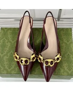 Women's slingback with Gucci Marina Chain