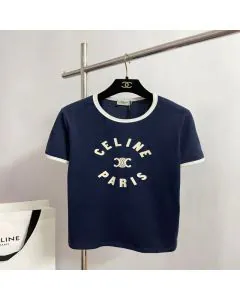 Celine Triomphe t-shirt in cotton jersey