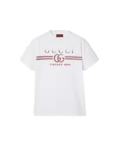Cotton jersey T-shirt with Gucci print