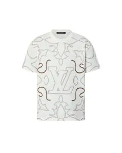 LV Embroidered Cotton T-Shirt