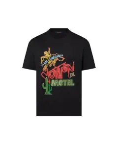 LV Graphic Embellished Cotton T-Shirt