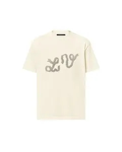 LV Embellished Short-Sleeved Cotton Crewneck