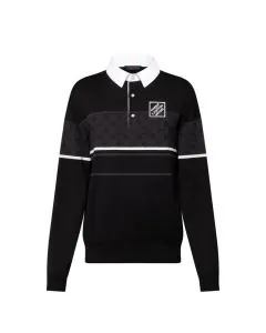 LV Monogram Jacquard Long-Sleeved Polo Shirt
