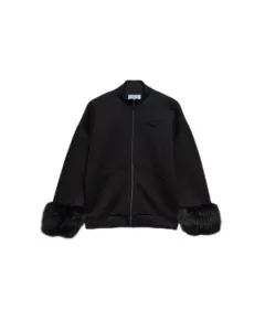 Prada Double fleece high-neck blouson