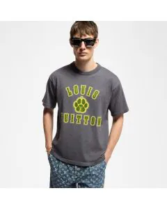 LV Embellished Short-Sleeved Cotton Crewneck