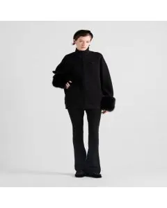 Prada Double fleece high-neck blouson
