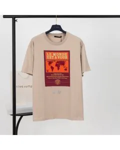 LV Embellished Graphic Cotton T-Shirt
