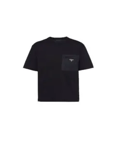 Prada Re-Nylon and jersey T-shirt
