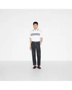 Gucci Cotton polo shirt with Gucci print