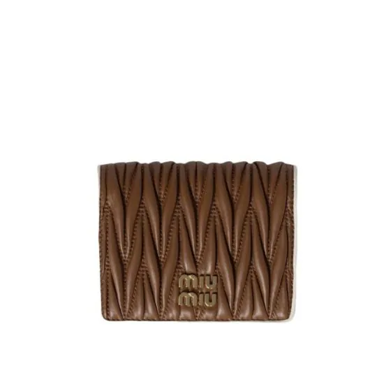 MIU MIU Small matelassé nappa leather wallet