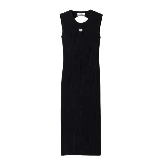 MIU MIU Viscose round-neck dress