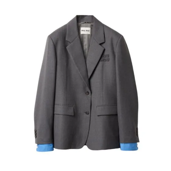 MIU MIU Single-breasted gabardine jacket