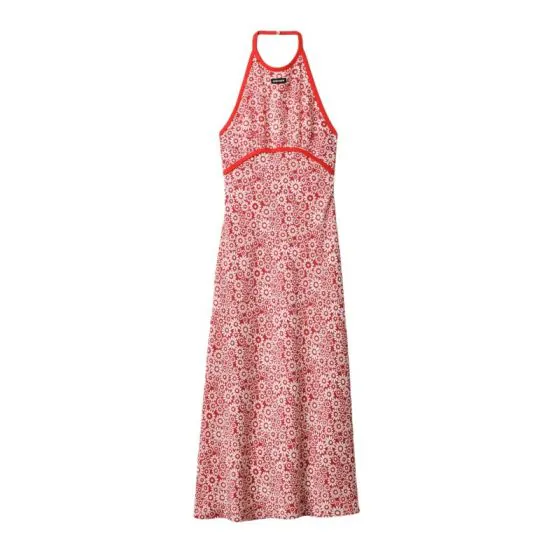 MIU MIU Long floral print crepe de chine dress